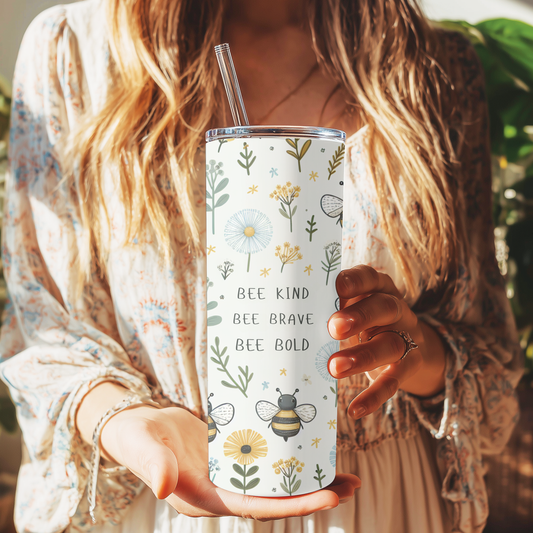 Cute Affirmation Bee Tumbler