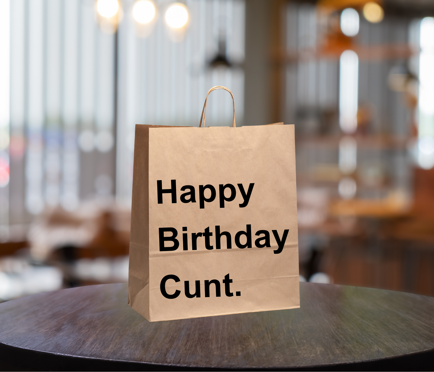 Funny Gift Bag – “Happy Birthday Cunt”