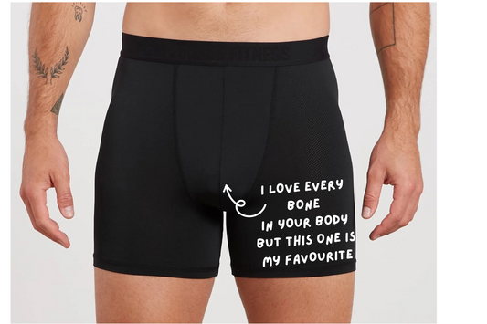Funny 'Favourite Bone' Black Boxers