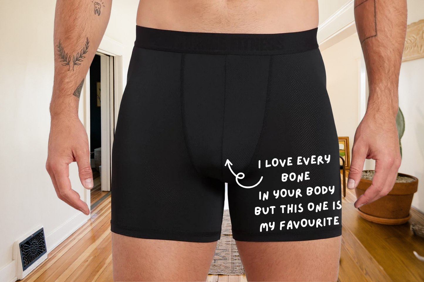 Funny 'Favourite Bone' Black Boxers