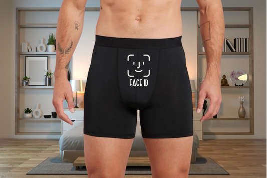 Funny Face ID Black Boxers