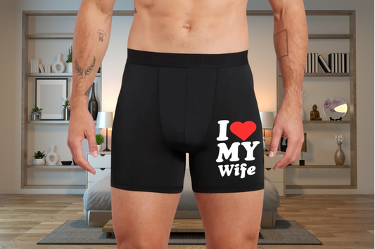 Cute I Love my Wife Boxers