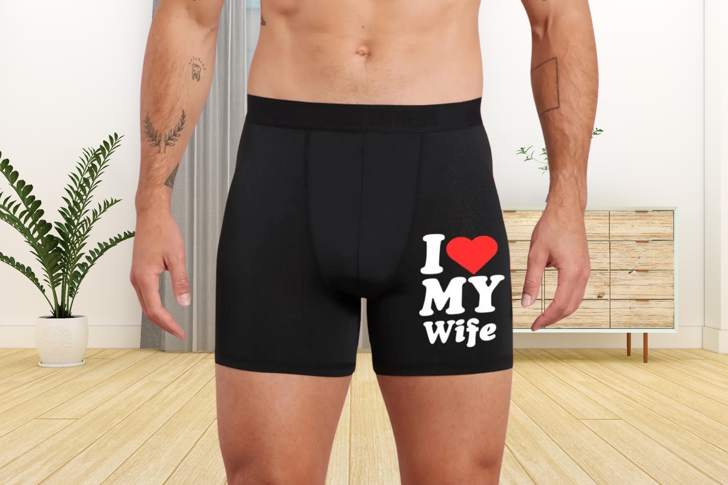 Cute I Love my Wife Boxers