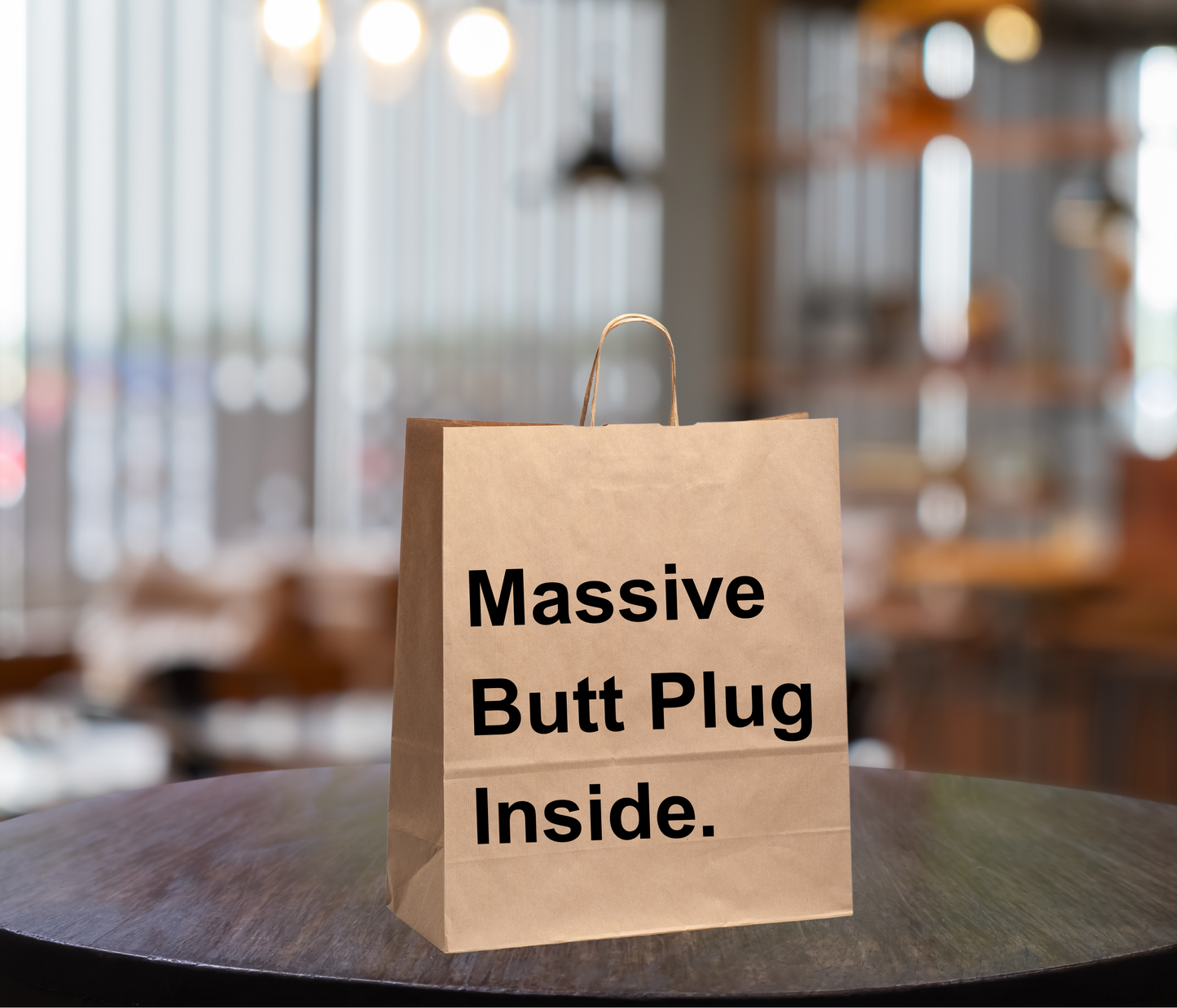 Funny Gift Bag – “Massive Butt Plug Inside”