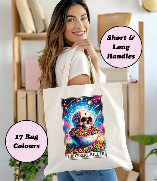The Cereal Killer Tarot Card Tote Bag