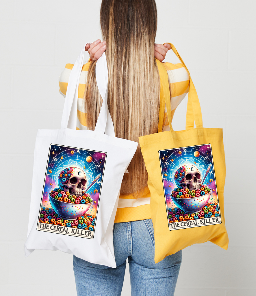 The Cereal Killer Tarot Card Tote Bag