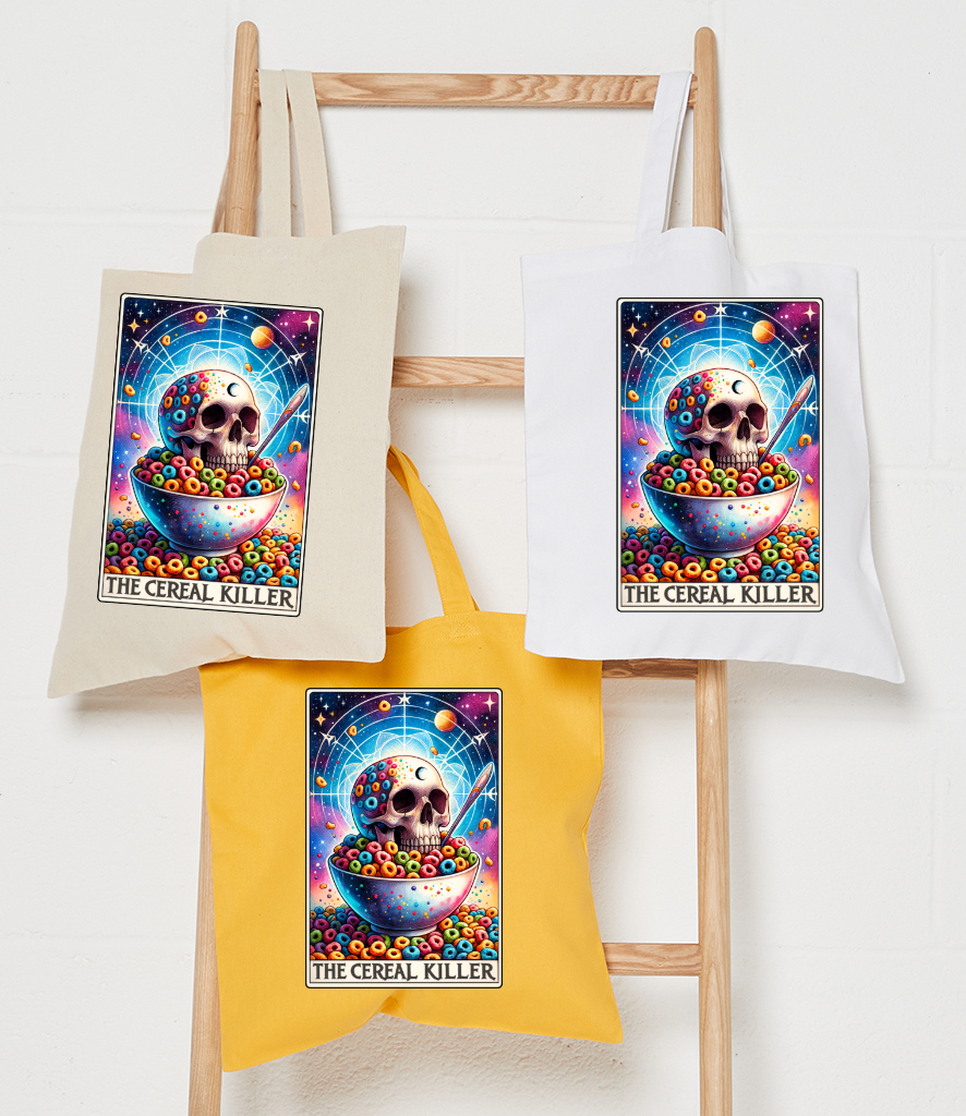 The Cereal Killer Tarot Card Tote Bag