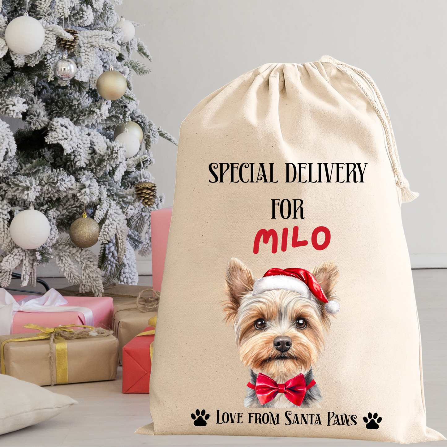 Personalised Dog Santa Sack