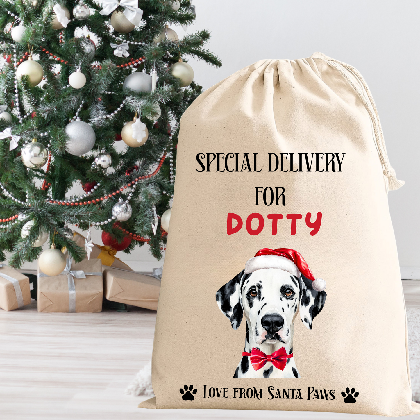 Personalised Dog Santa Sack