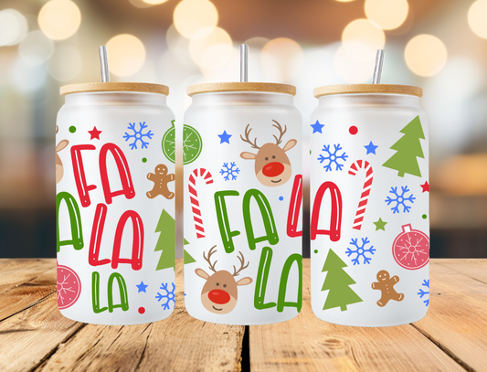 Reindeer Frosted Libbey Can