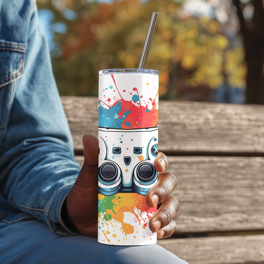 Gaming Controller Skinny Tumbler