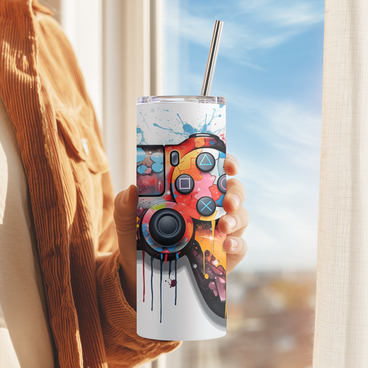 Gaming Controller Skinny Tumbler