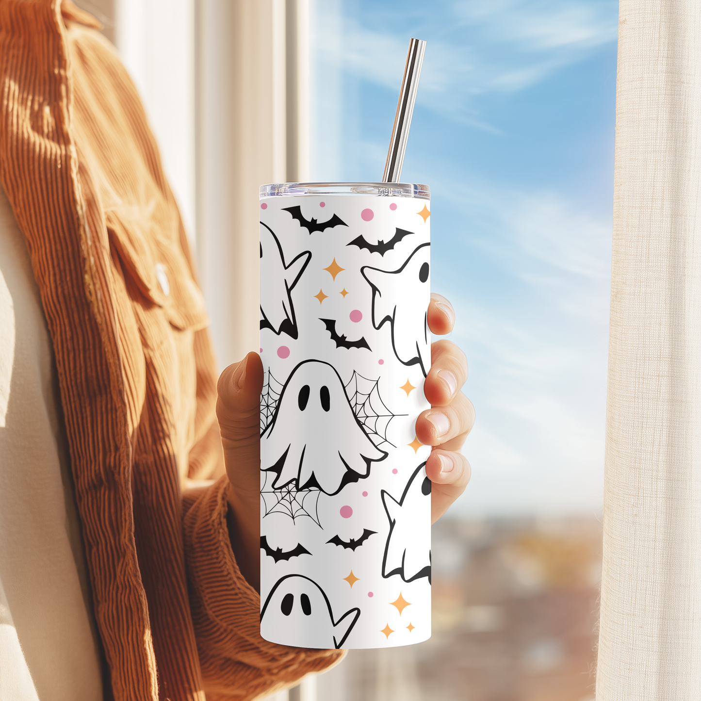 Cute Ghost Skinny Tumbler