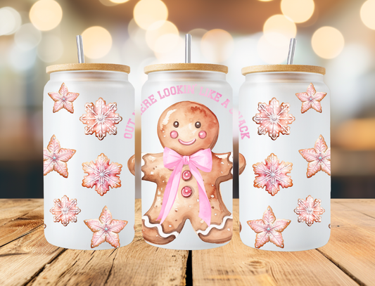 Pink Gingerbread Frosted Libbey Can