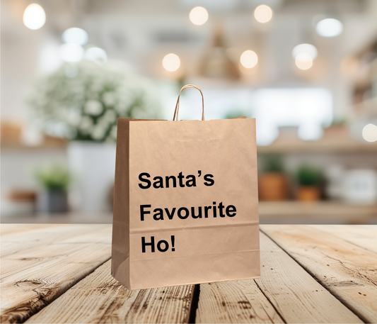 Funny Gift Bag – “Santa’s Favourite Ho!”