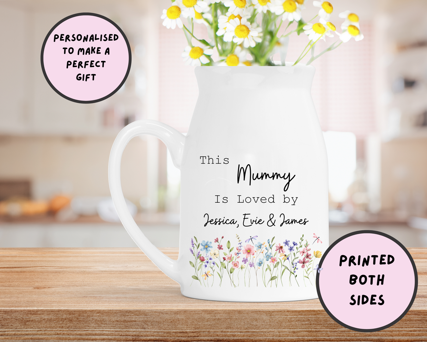 Personalised ‘Loved By’ Milk Jug Vase