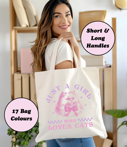 Just a Girl Who Loves Cats Tote Bag