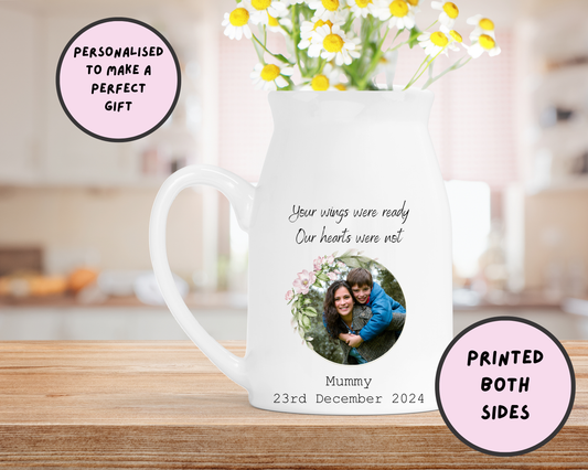 Personalised Memorial Milk Jug Vase
