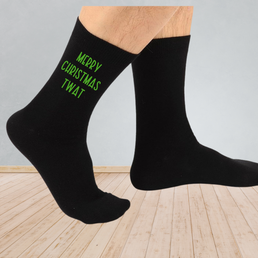 Merry Christmas Twat Socks – Rude Funny Christmas Socks
