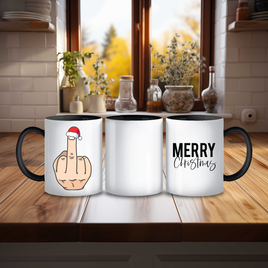 Funny Middle Finger Christmas Mug