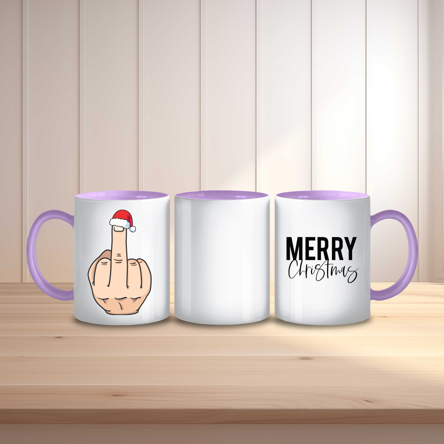 Funny Middle Finger Christmas Mug