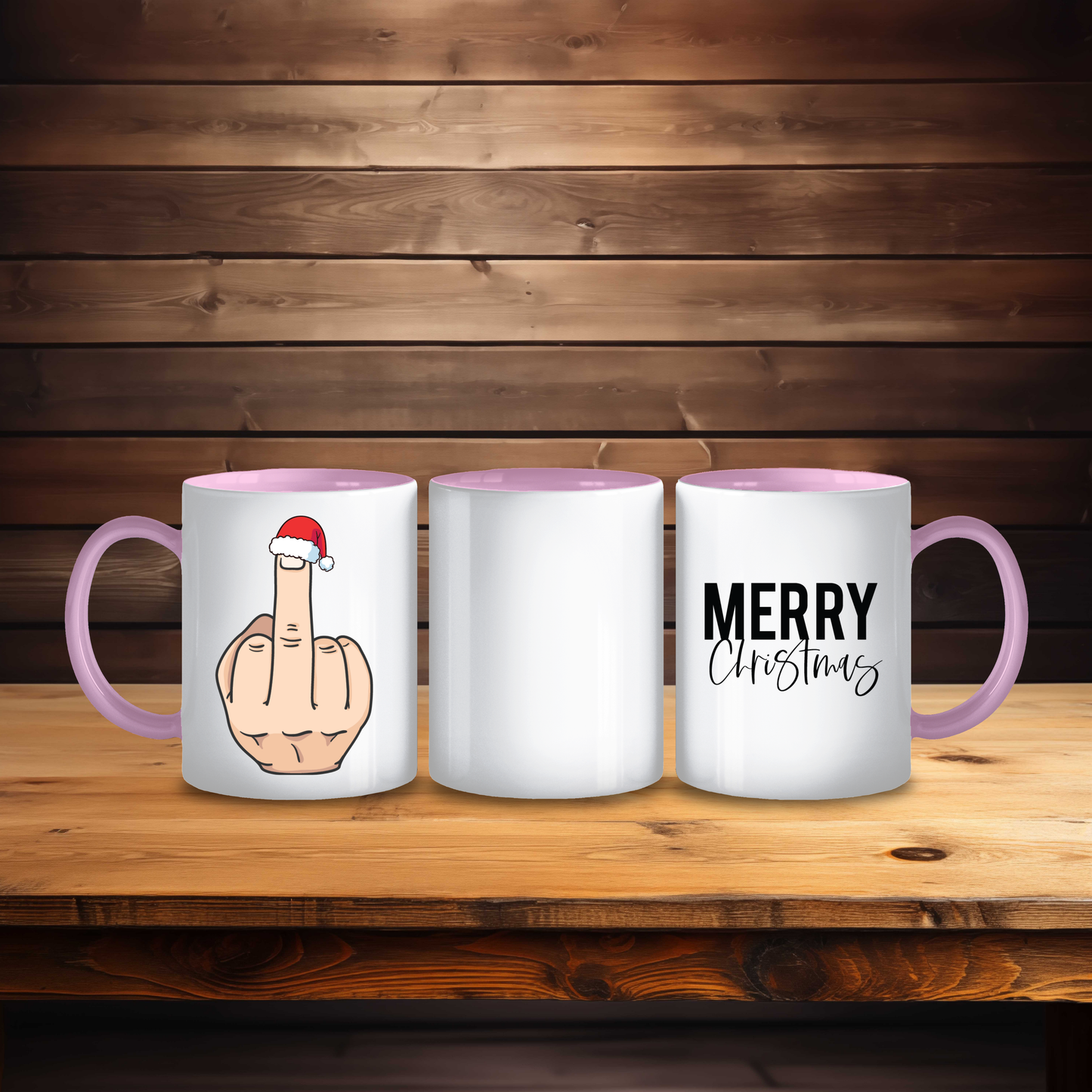 Funny Middle Finger Christmas Mug