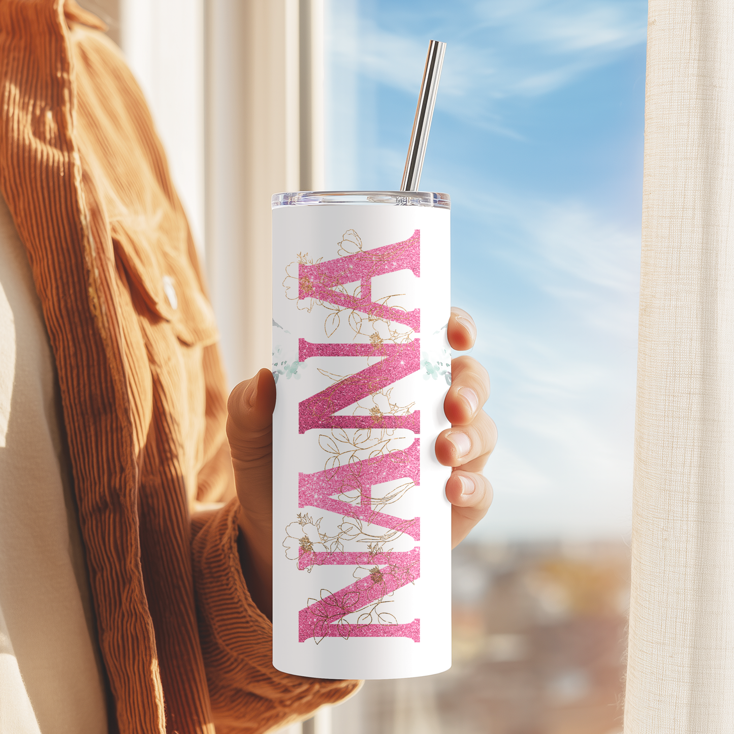 Floral Grandma/Nanny/Nana/Granny Tumbler