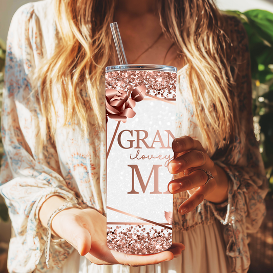 Rose Gold Grandma/Nanny/Nana/Granny Tumbler