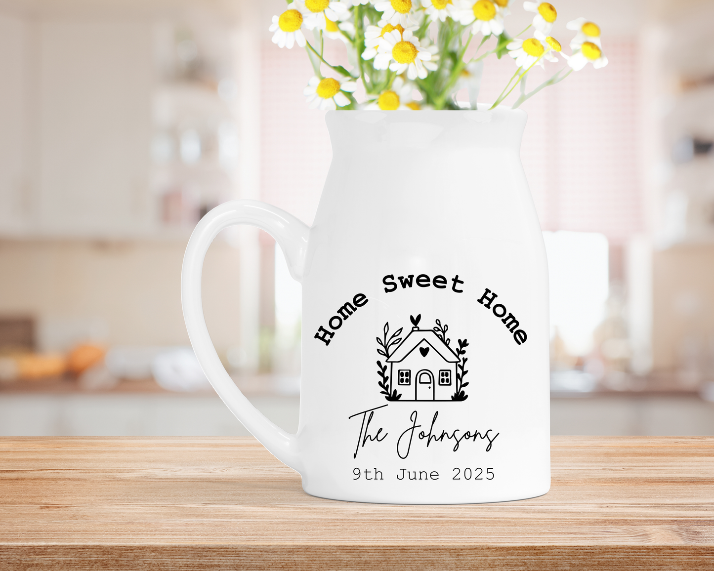 Personalised First Home/New Home Milk Jug Vase