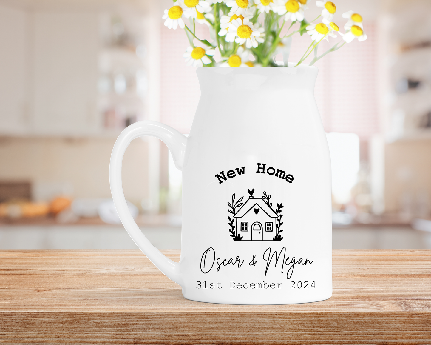 Personalised First Home/New Home Milk Jug Vase
