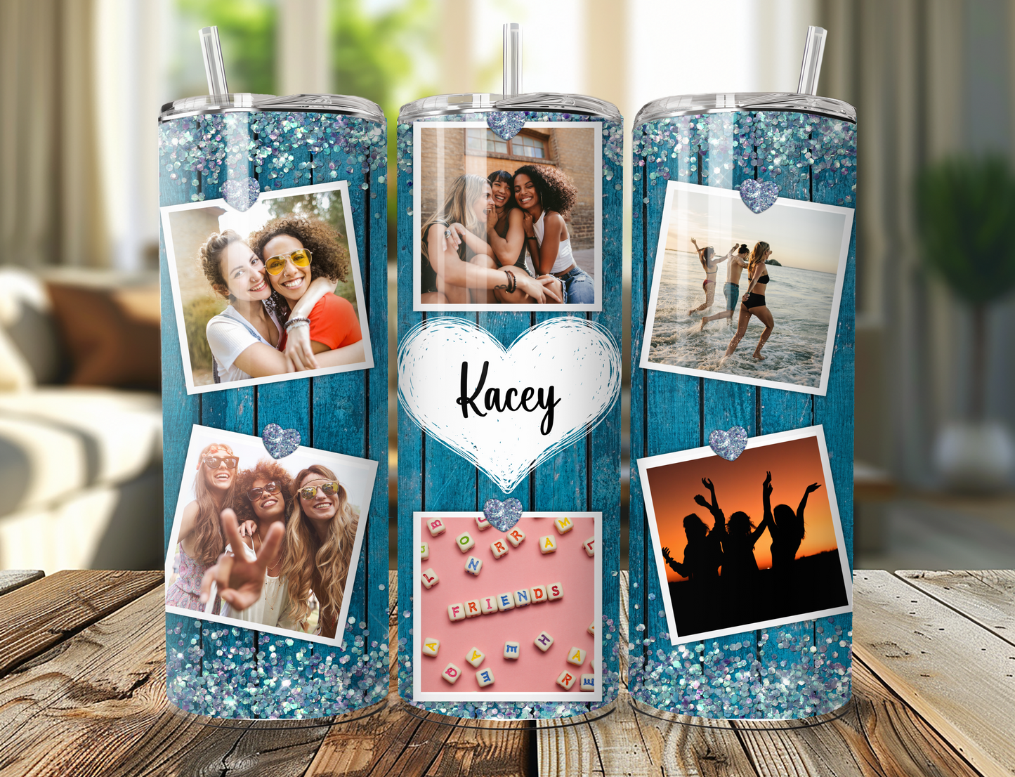Personalised Photo Skinny Tumbler