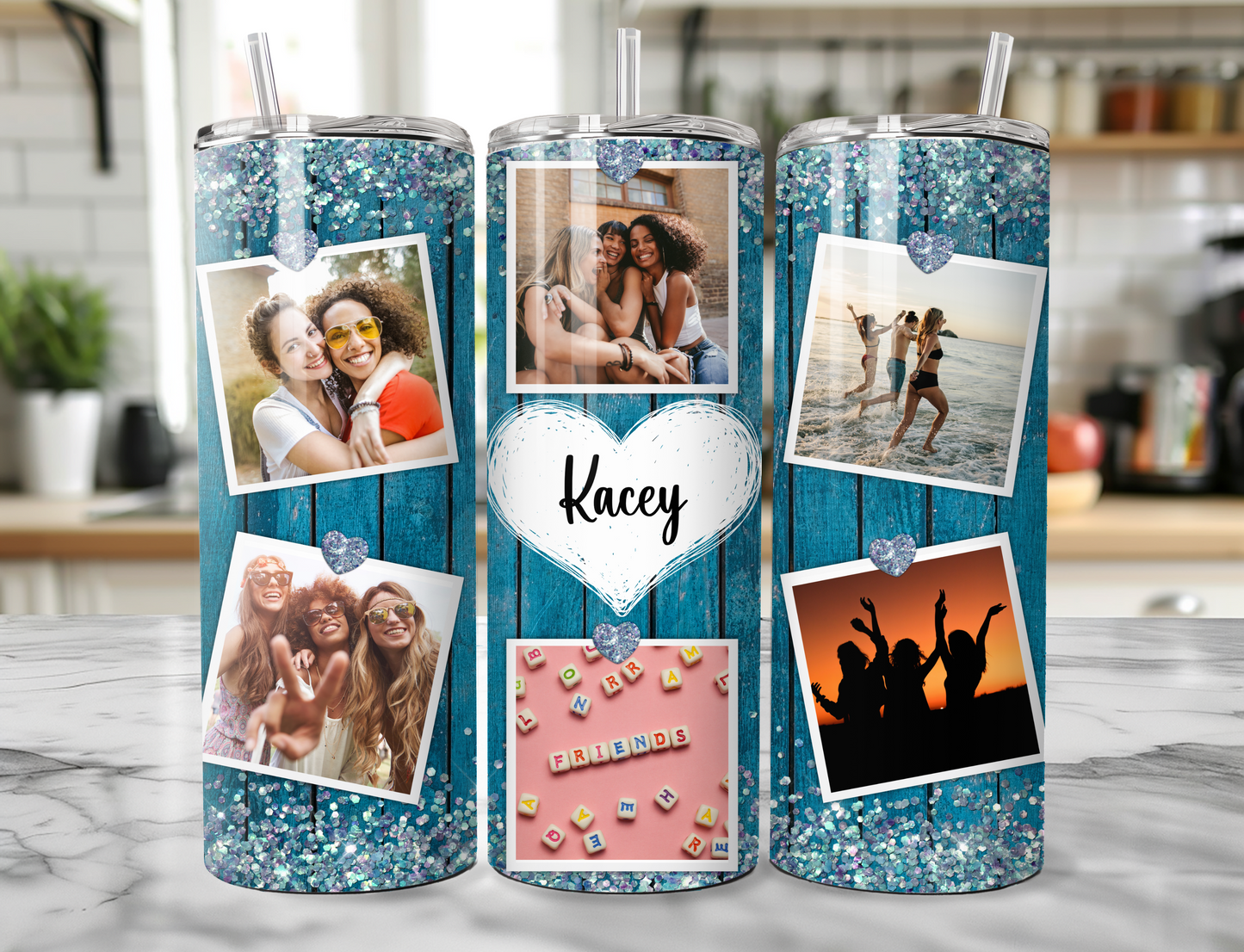 Personalised Photo Skinny Tumbler