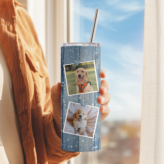 Personalised Photo Skinny Tumbler