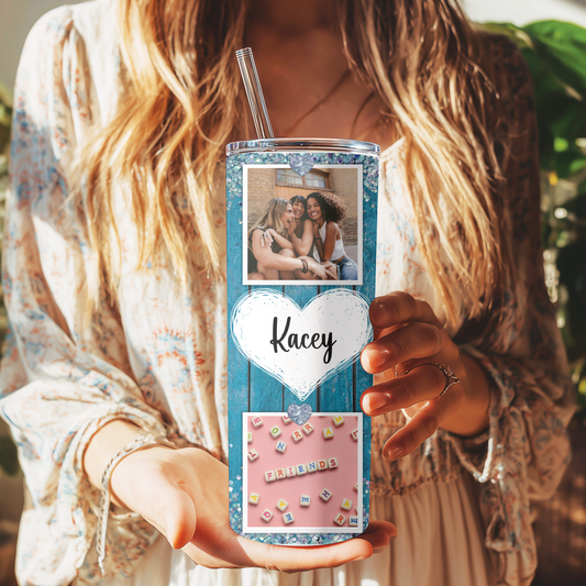 Personalised Photo Skinny Tumbler