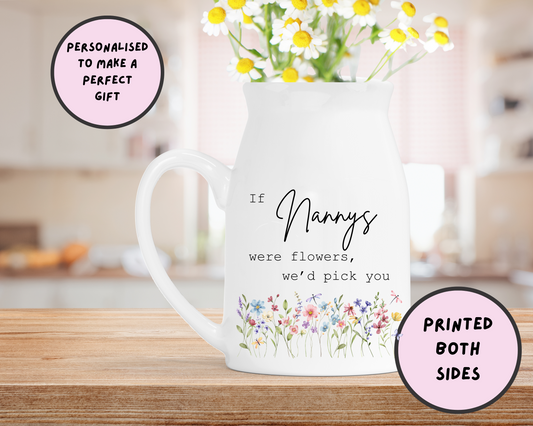 Personalised ‘If You Were Flowers’ Milk Jug Vase