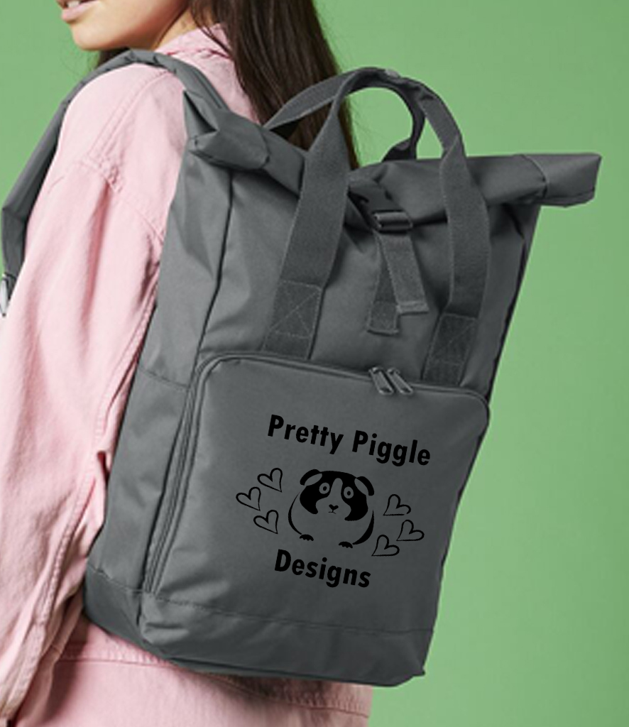 100% recycled Twin Handle Roll-Top Backpack