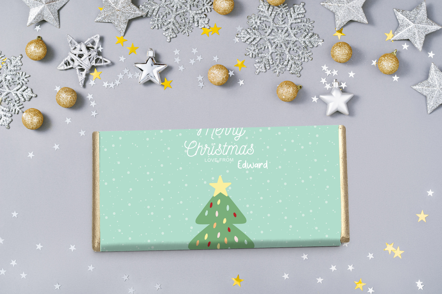 Personalised Christmas Chocolate Bar