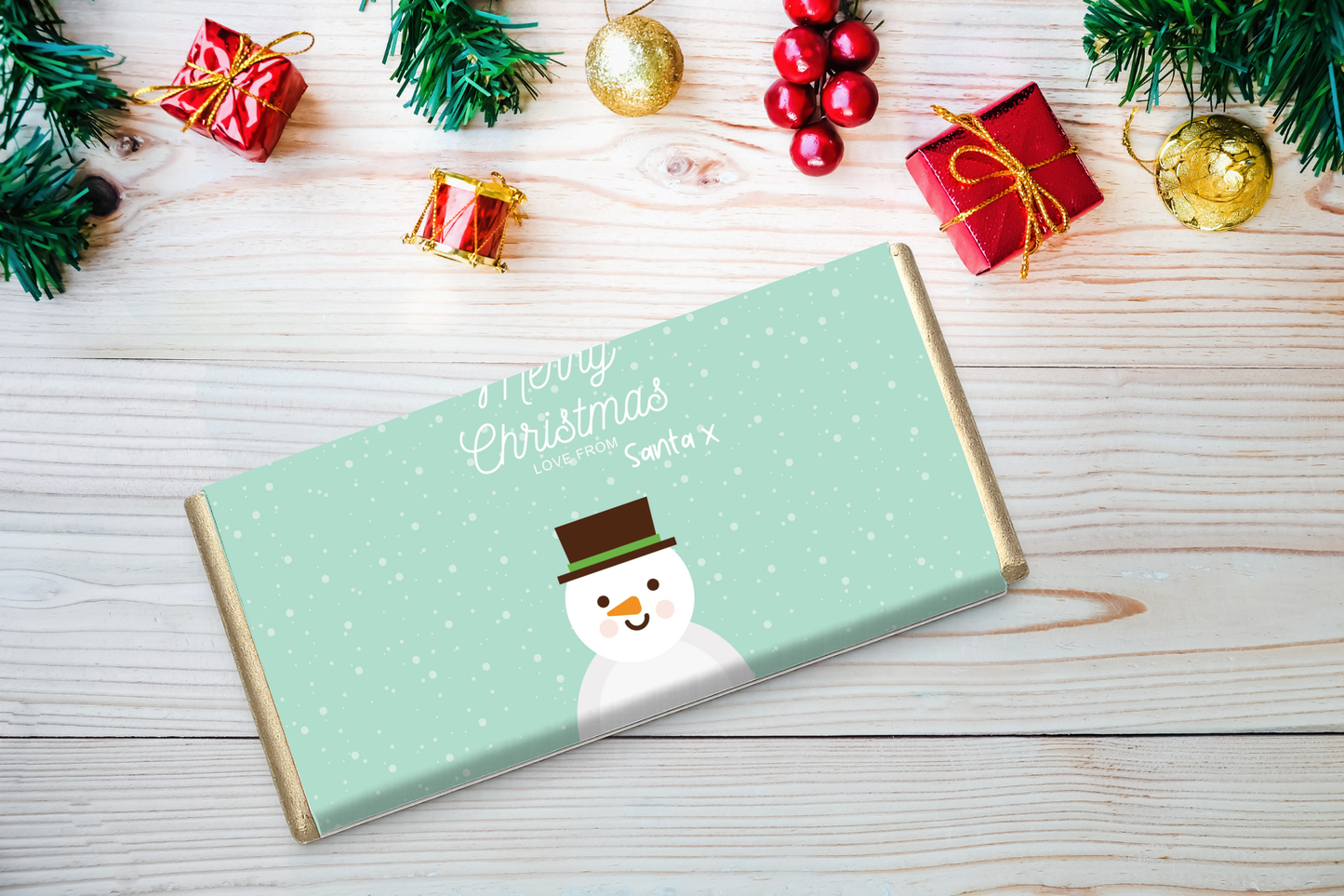 Personalised Christmas Chocolate Bar