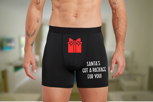 Funny Christmas Boxers - Santa's Got A Package