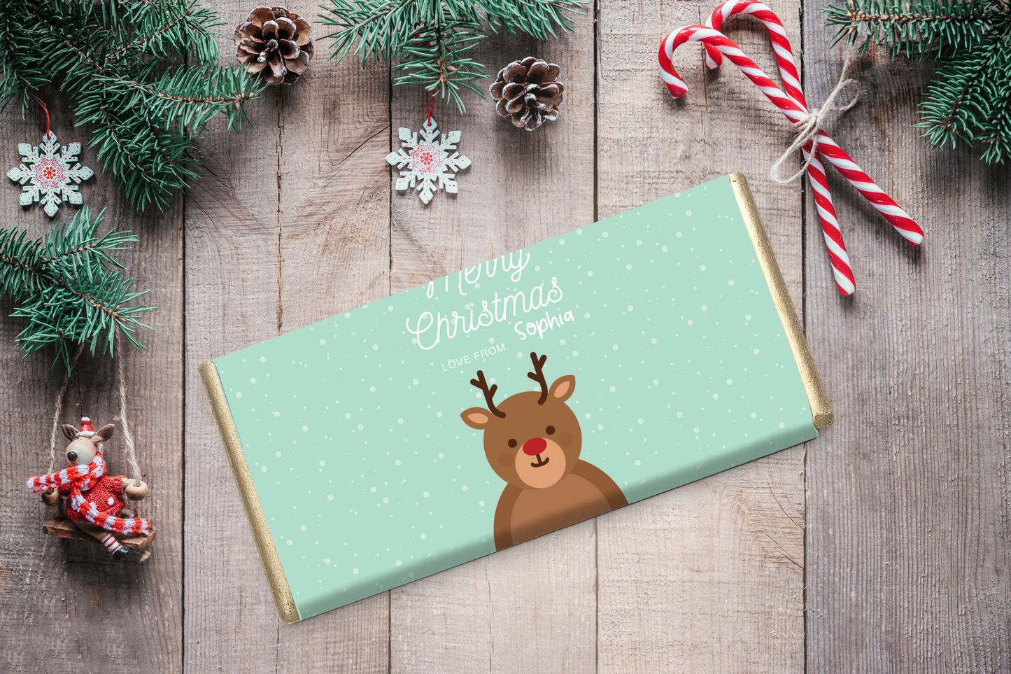 Personalised Christmas Chocolate Bar