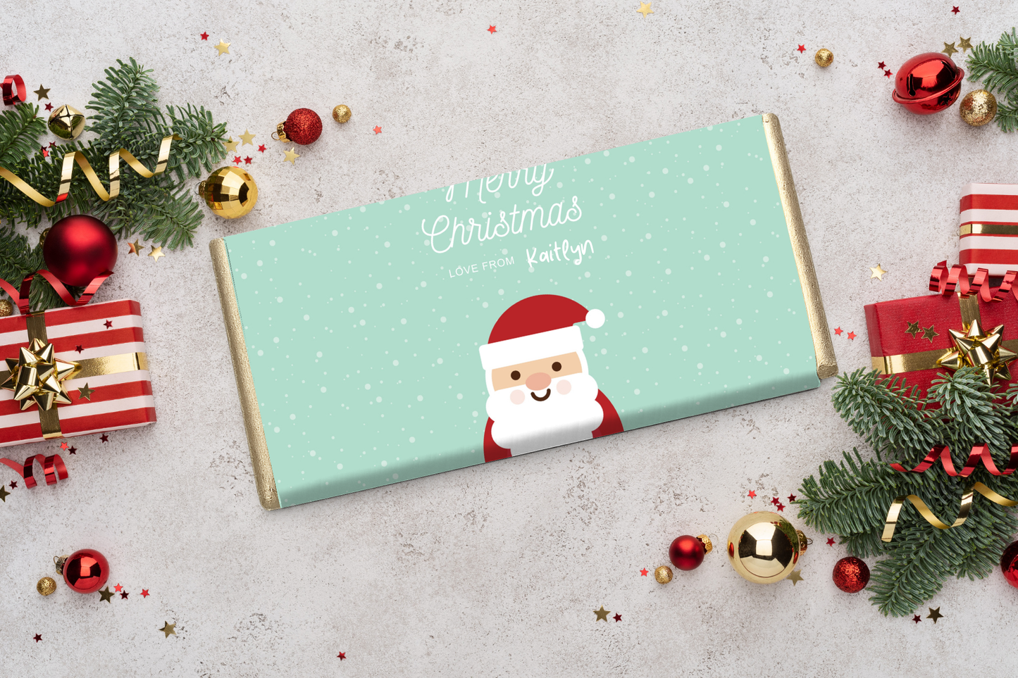 Personalised Christmas Chocolate Bar