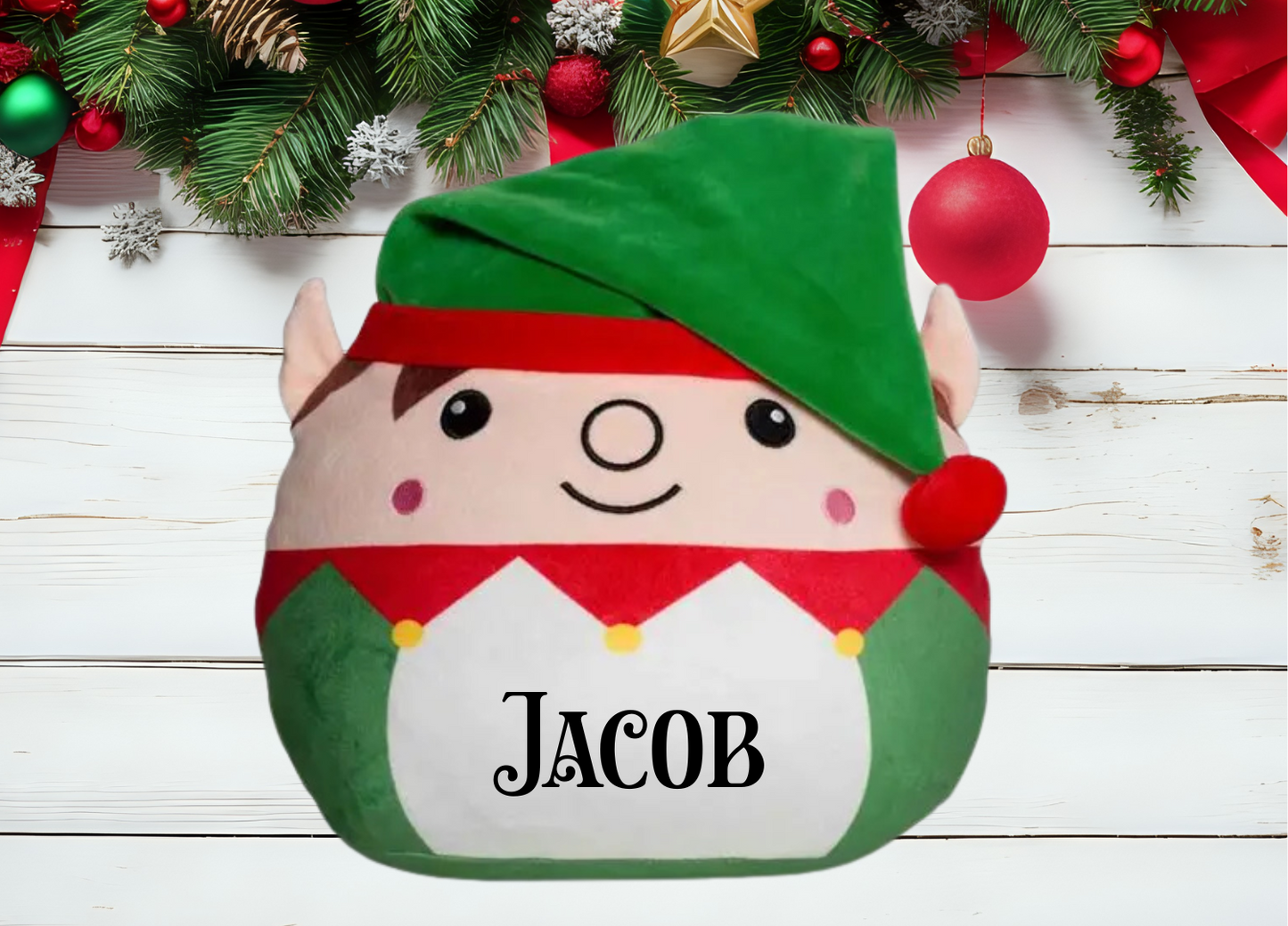 Christmas Elf Squish Teddy Personalised