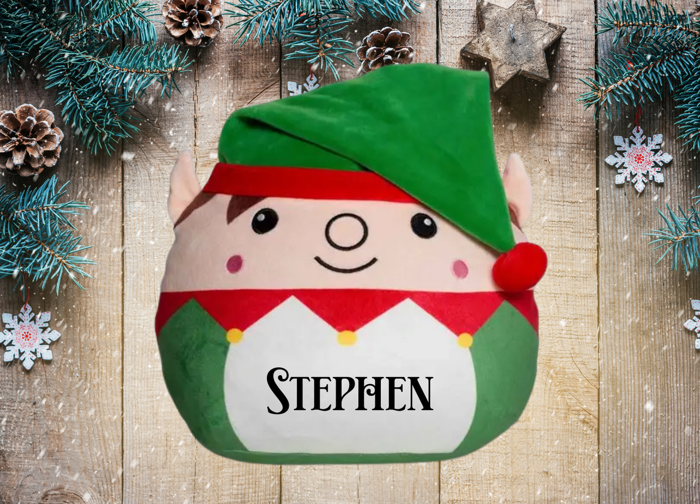 Christmas Elf Squish Teddy Personalised