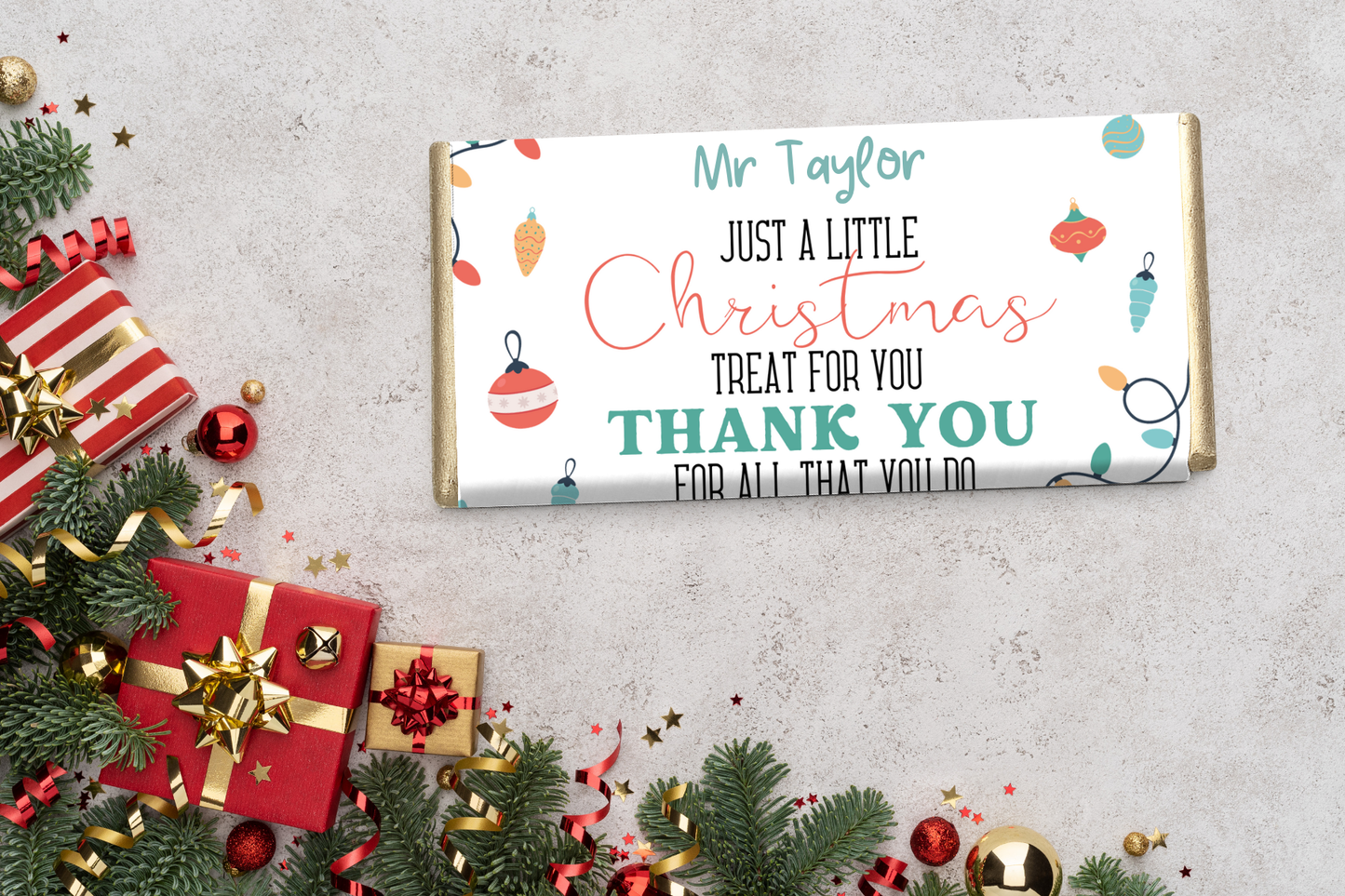 Personalised Teacher Chocolate Bar Gift