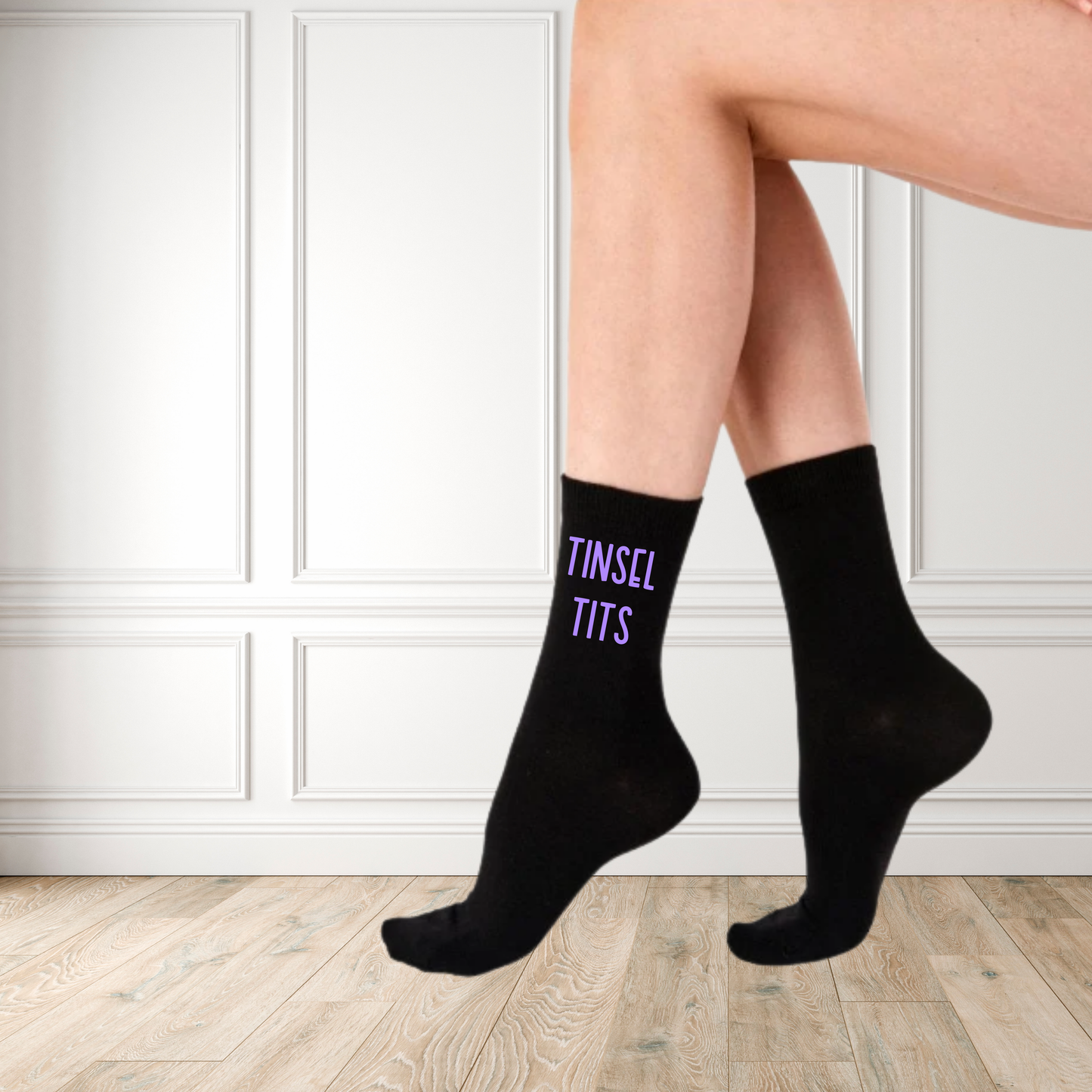 Tinsel Tit Socks – Funny Christmas Socks