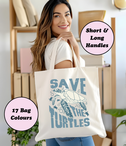 Save the Turtles Tote Bag