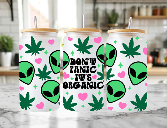 Don’t Panic It’s Organic 16oz Frosted Libbey Can