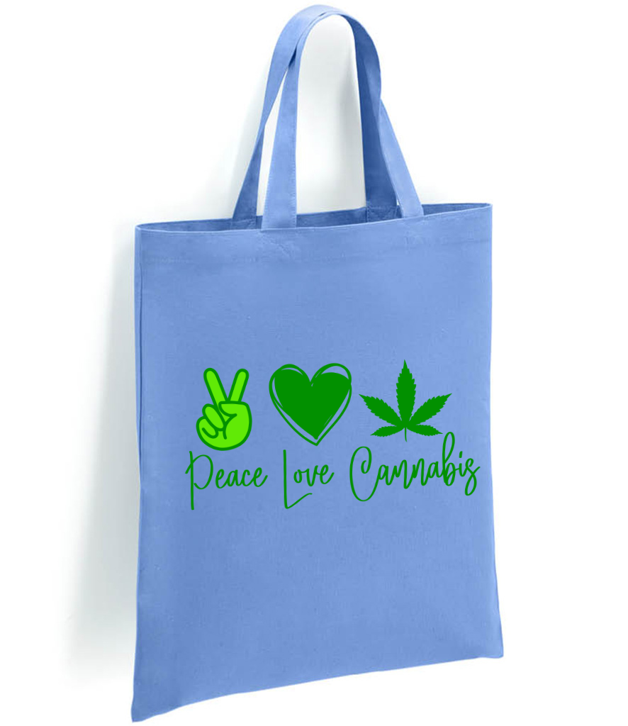 Peace Love Cannabis Tote Bag