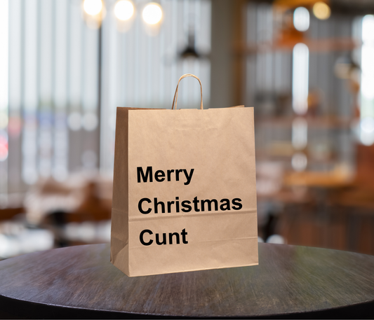 Funny Gift Bag – “Merry Christmas Cunt”