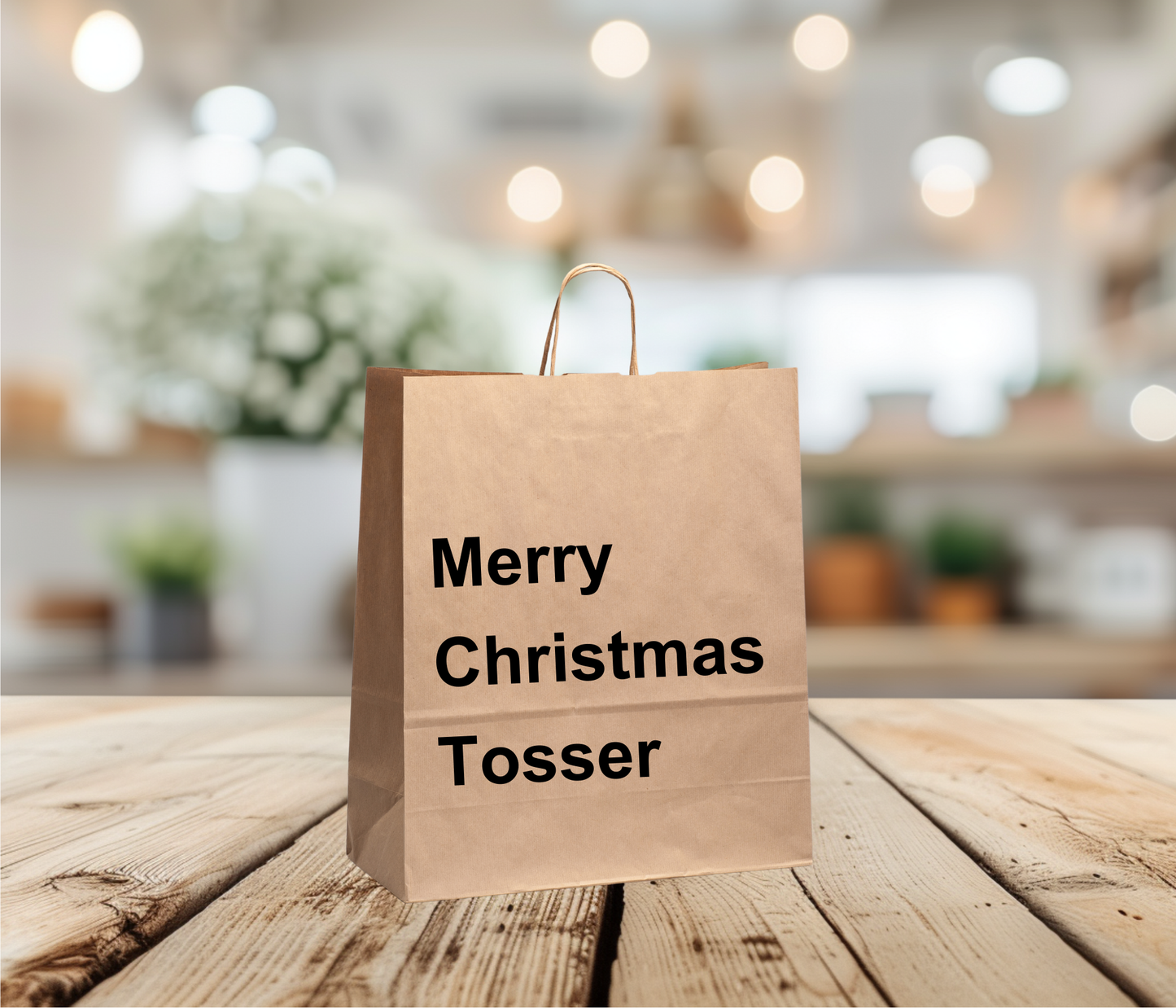 Funny Gift Bag – “Merry Christmas Tosser”